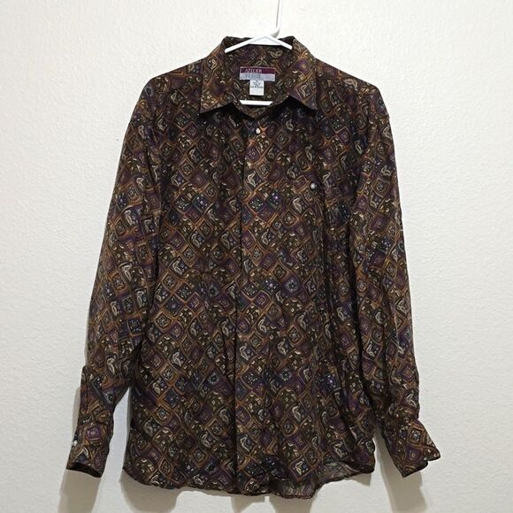 ATELIER DE SOIR ARTSY SILK MEN'S SHIRT SIZE MEDIUM - Picture 1 of 8
